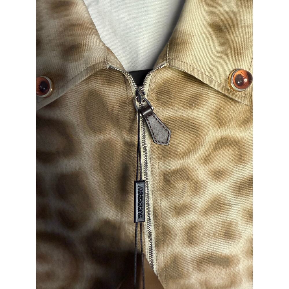 $740 New Burberry Animal Print Cotton Zip Shirt - US 2 - Picture 8 of 10